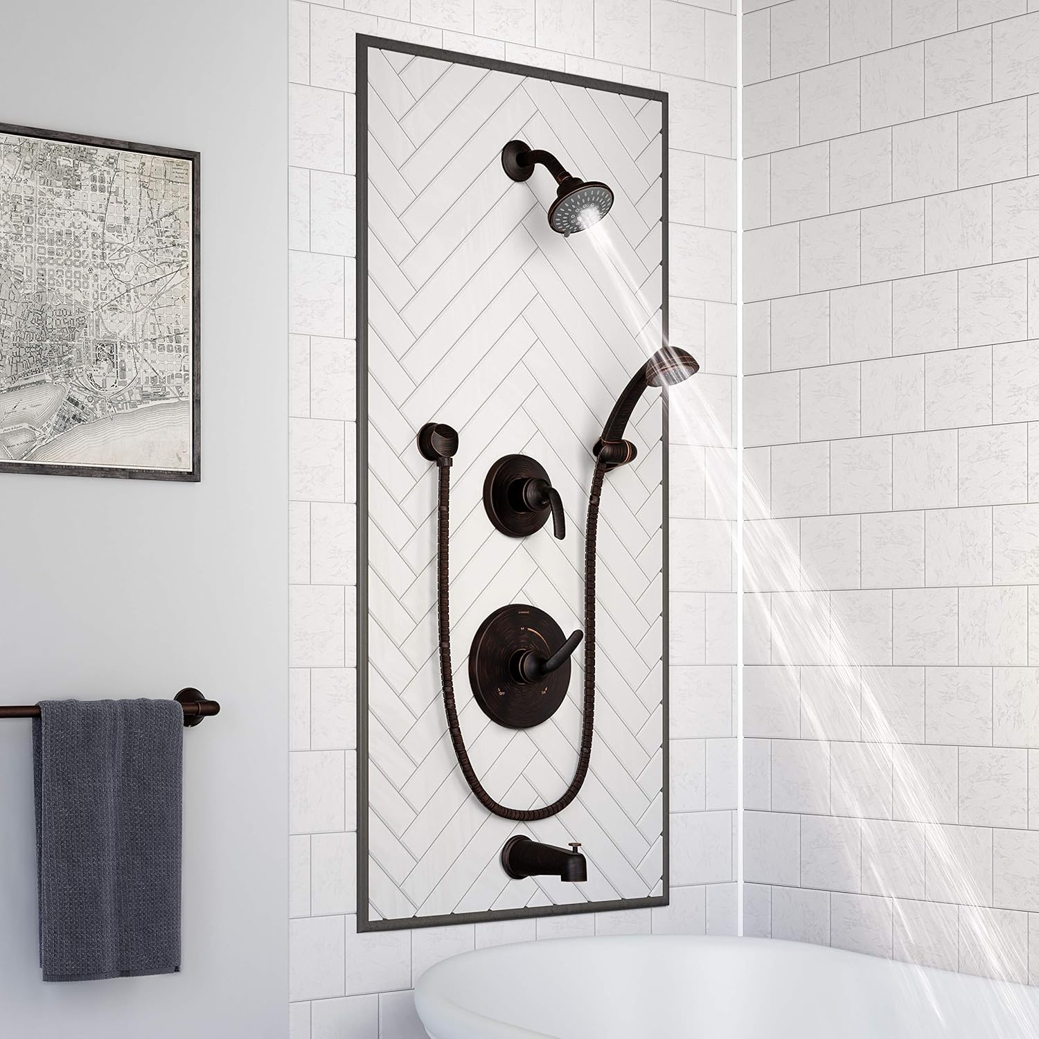 Bеѕt Dеаl Symmons 5506-SBZ-TRM Elm Tub, Shower and Handshower Trim, Seasoned Bronze