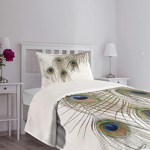 Miniatura 7 de Lunarable Colcha de caballo, perfil de retrato de semental negro en bosque de invierno, mamífero frisón de raza pura, juego de colcha acolchada