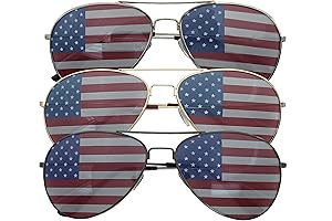 3 Patriotic Shades for True American Women: USA Flag Aviator Sunglasses