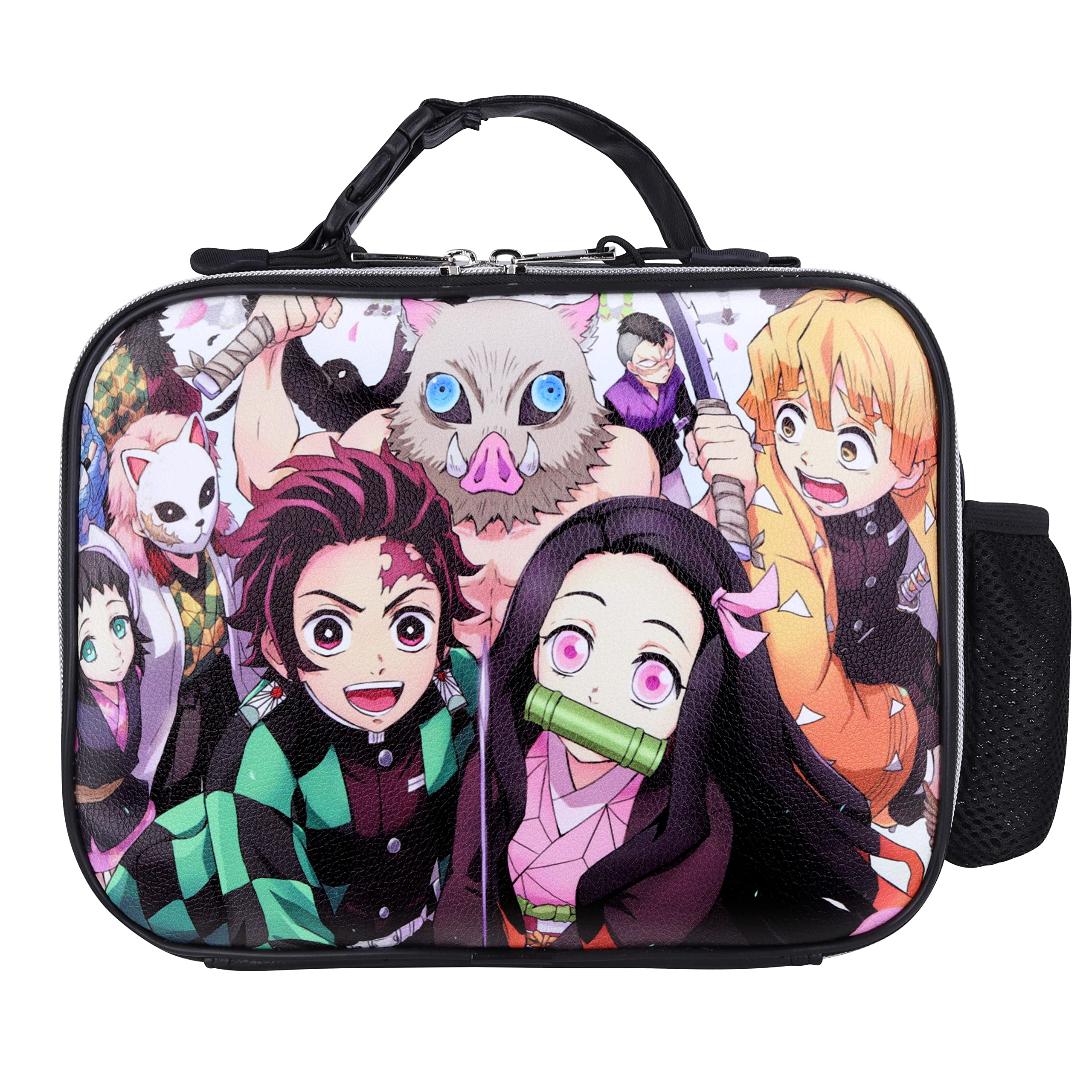Roffatide Anime Demon Slayer Sac à lunch pour l'école et le travail Boîte à lunch de voyage et de pique-nique Lunch Box Travel Picnic Container
