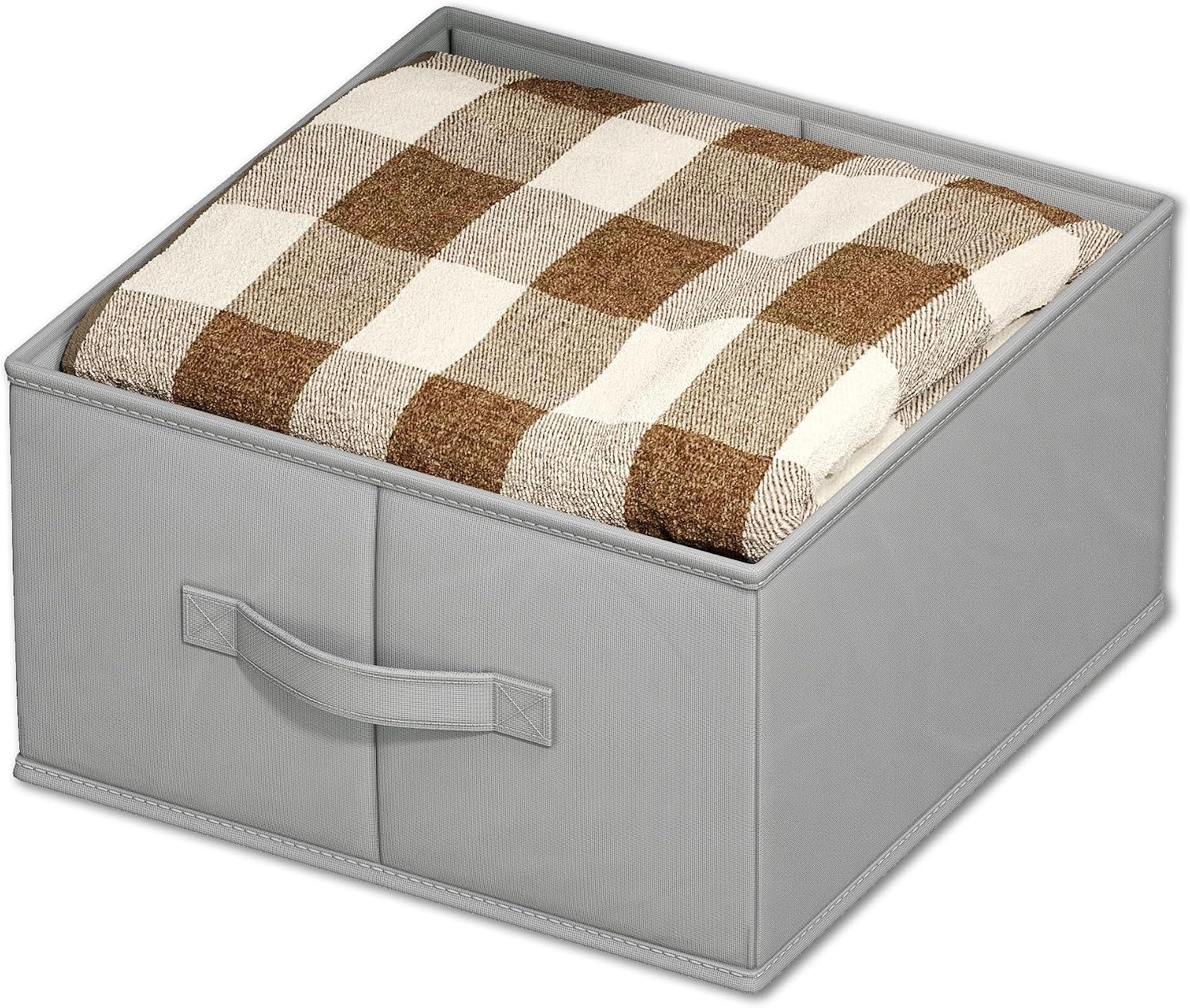 Foldable Fabric Storage Bins for Hanging Closet Organizer, 3-Pack Drawer Inserts for Clothes & Accessories, BeigeMedium Gray