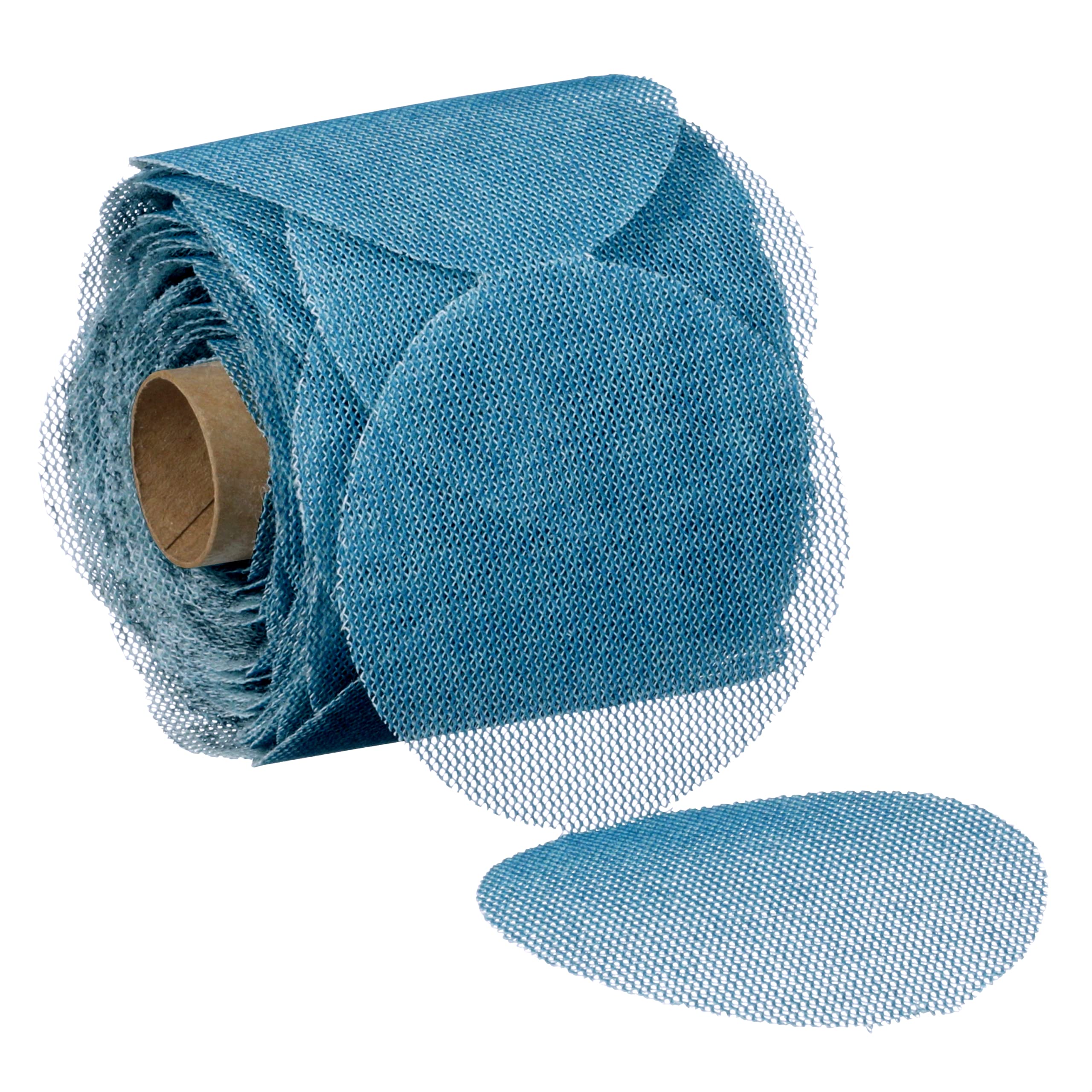 3M Blue Net Scheibenrolle 36450, 7,6 cm, Klasse 120+, 100 Stück, beste Klasse, praktisch staubfrei, Schleifblattrolle