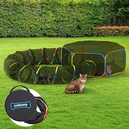Outdoor Cat Enclosure - Portable Catio Playground for Cat Run,