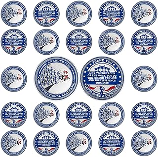 BHealthLife 24 Pcs Inspirational Leadership Coins for Employees - Employees Appreciation Challenge Coins Bulk - Bulk Appreciation Gifts for Employees Coworkers Staffs Students