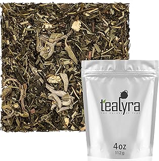 Tealyra - Calming De-Stress - Green Tea - Lemongrass - Rosemary - Sage - Loose Leaf Herbal Tea - Wellness Healthy - Low Ca...