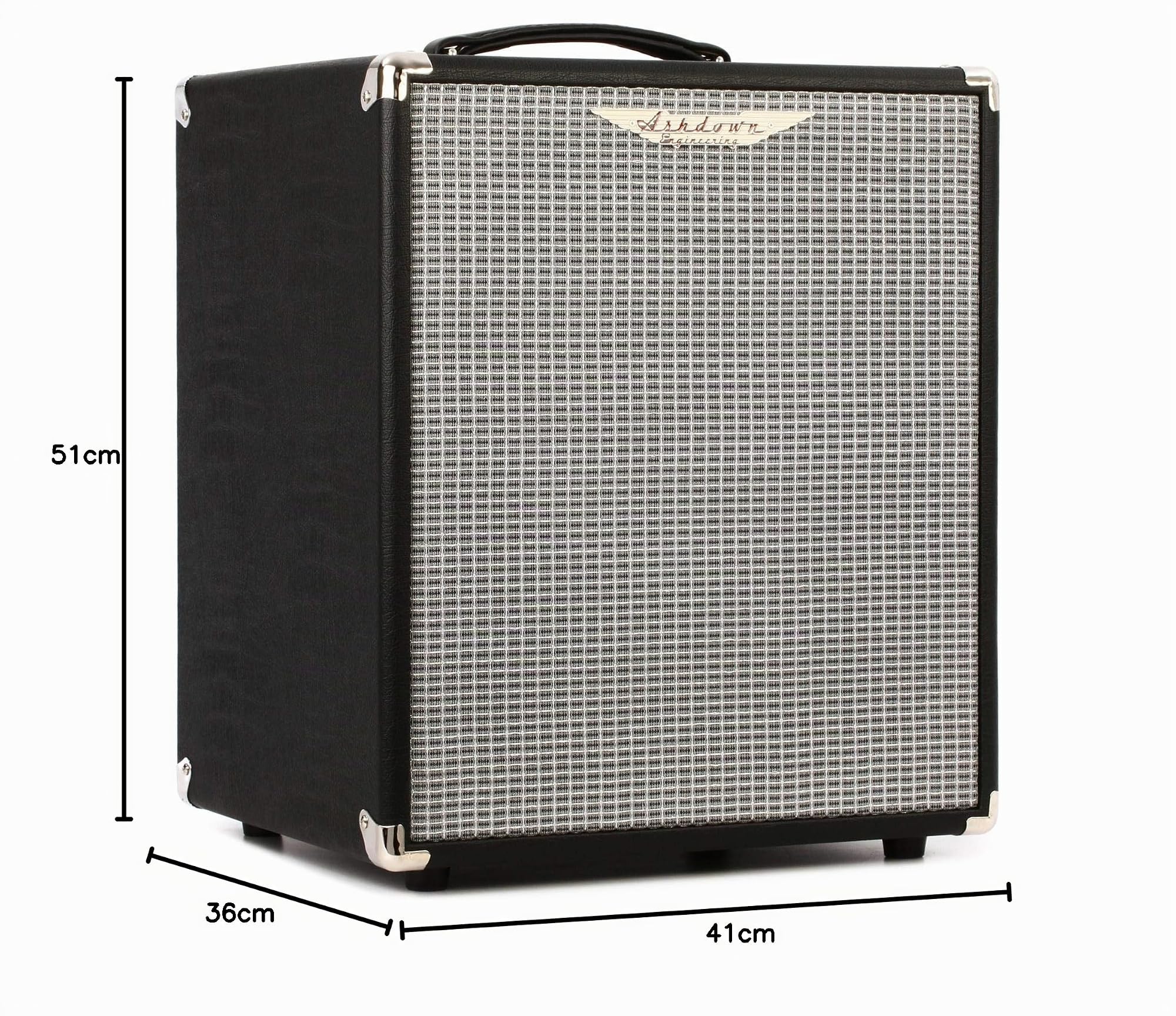 ASHDOWN - STUDIO-12 Combo Basso 100 W, Altoparlante 12″ Custom, EQ 5 Bande, Uscita Cuffie & DI XLR, Leggero 10,3 kg, Cabinet Multistrato Pioppo