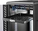 StarTech.com 1U Sliding Server Rack Mount Keyboard Shelf Tray - 55lbs - 22" Deep Steel Pull Out Drawer for 19" AV, Network Equipment Rack (SLIDESHELFD) | Pull-out drawer tray for any 19in server rack, Inverts to 1U drawer, Ideal for keyboard tools pe