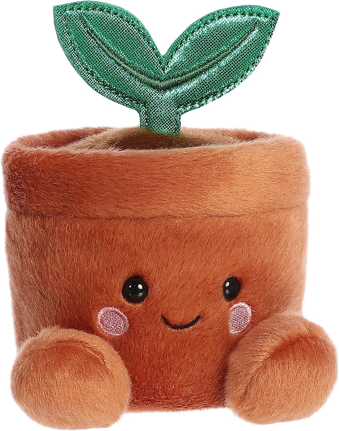Aurora® Adorable Palm Pals™ Terra Potted Plant™ Stuffed Animal - Fun Collectible Plush for Kids and Adult Collectors - Perfect for Decorating Rooms and Birthday Gifts - Brown 5.5 Inches