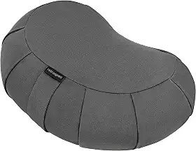 Retrospec Sedona Zafu Almofada de meditação preenchida com cascos de trigo sarraceno – Travesseiro de ioga para práticas de meditação – Lavável na máquina, capa 100% algodão e alça de transporte durável redonda e crescente