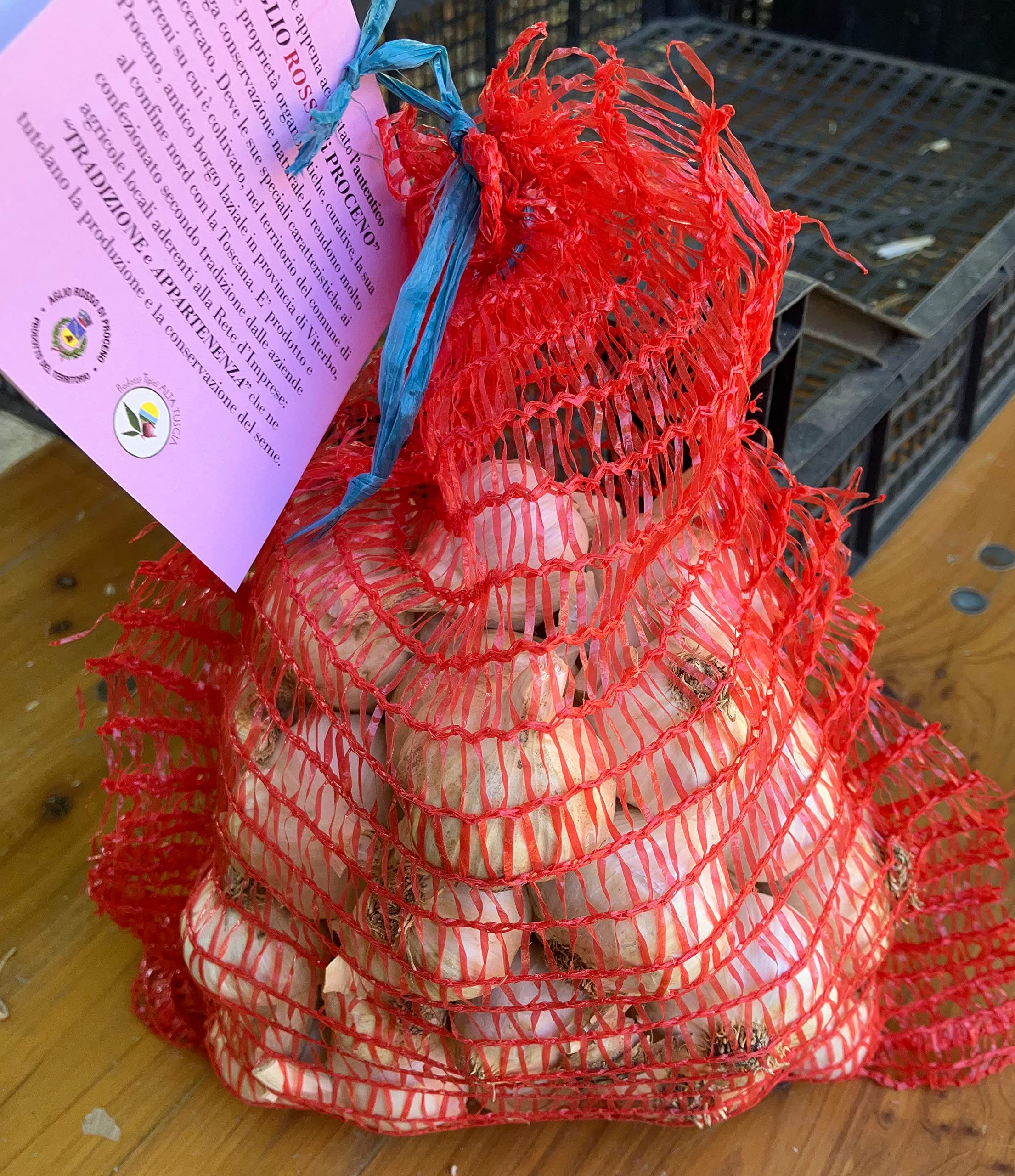 Aglio Rosso di Proceno - 1 conf. da 1 kg in teste sfuse di calibro piccolo - Nostra Produzione