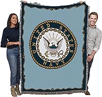 Vista 14 de Pure Country Weavers PCW - Manta fuerte de la Marina de los Estados Unidos, manta militar de regalo, tejida de algodón, fabricada en los Estados