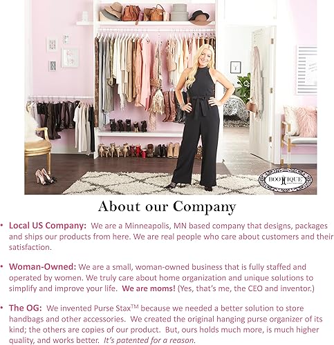 Miniatura 5 de Almacenamiento de bolsas para colgar encima de la puerta duradero, sostiene 50 libras, gira 360 grados para facilitar el acceso para monederos,