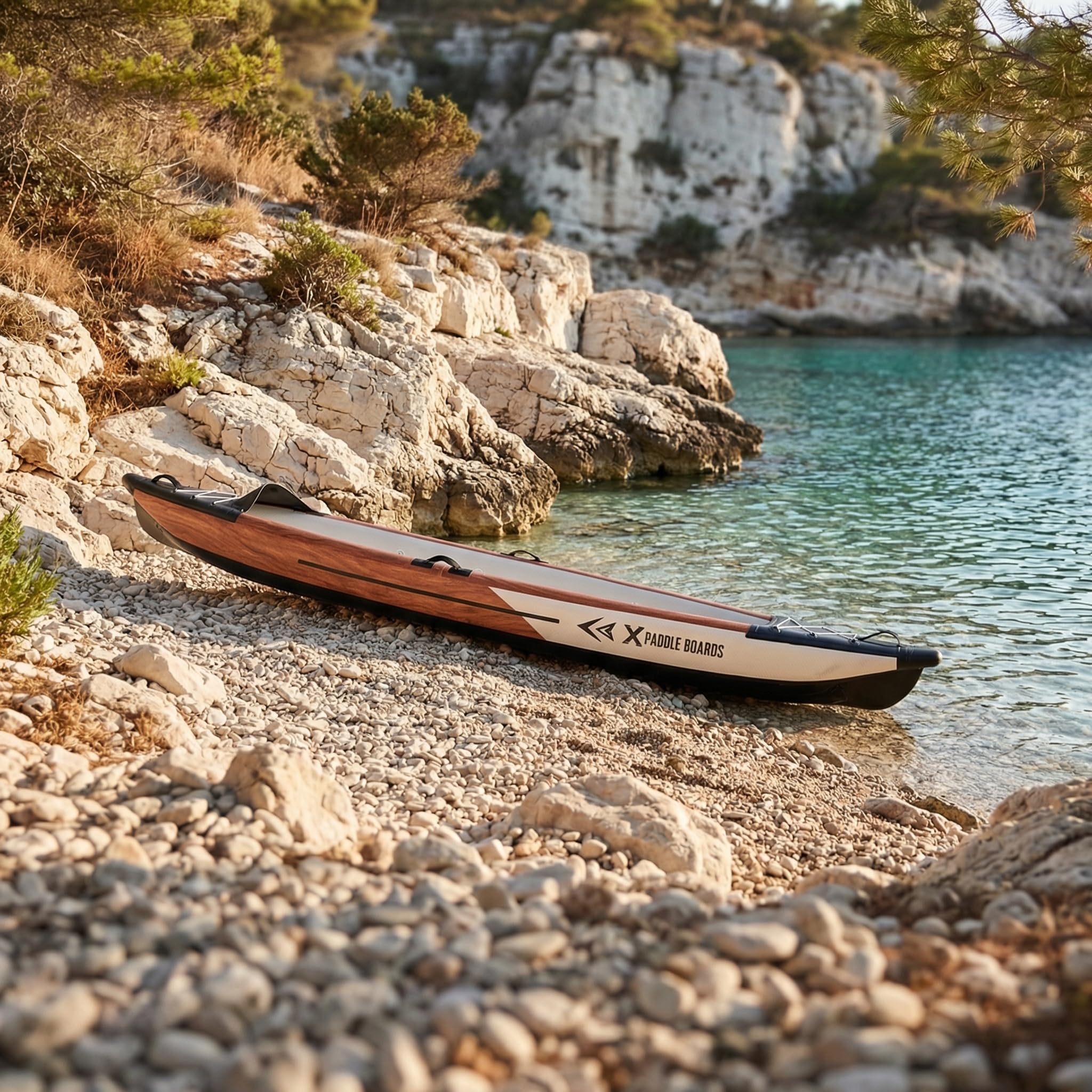 Canoa Kayak Inflable 3 Plazas Dropstitch 490 x 85 x 42 cm K-Black