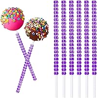 Vista 12 de 25 palitos de papel brillantes para tartas, palitos de piruleta con diamantes de imitación con brillantina, soporte para dulces para chocolate