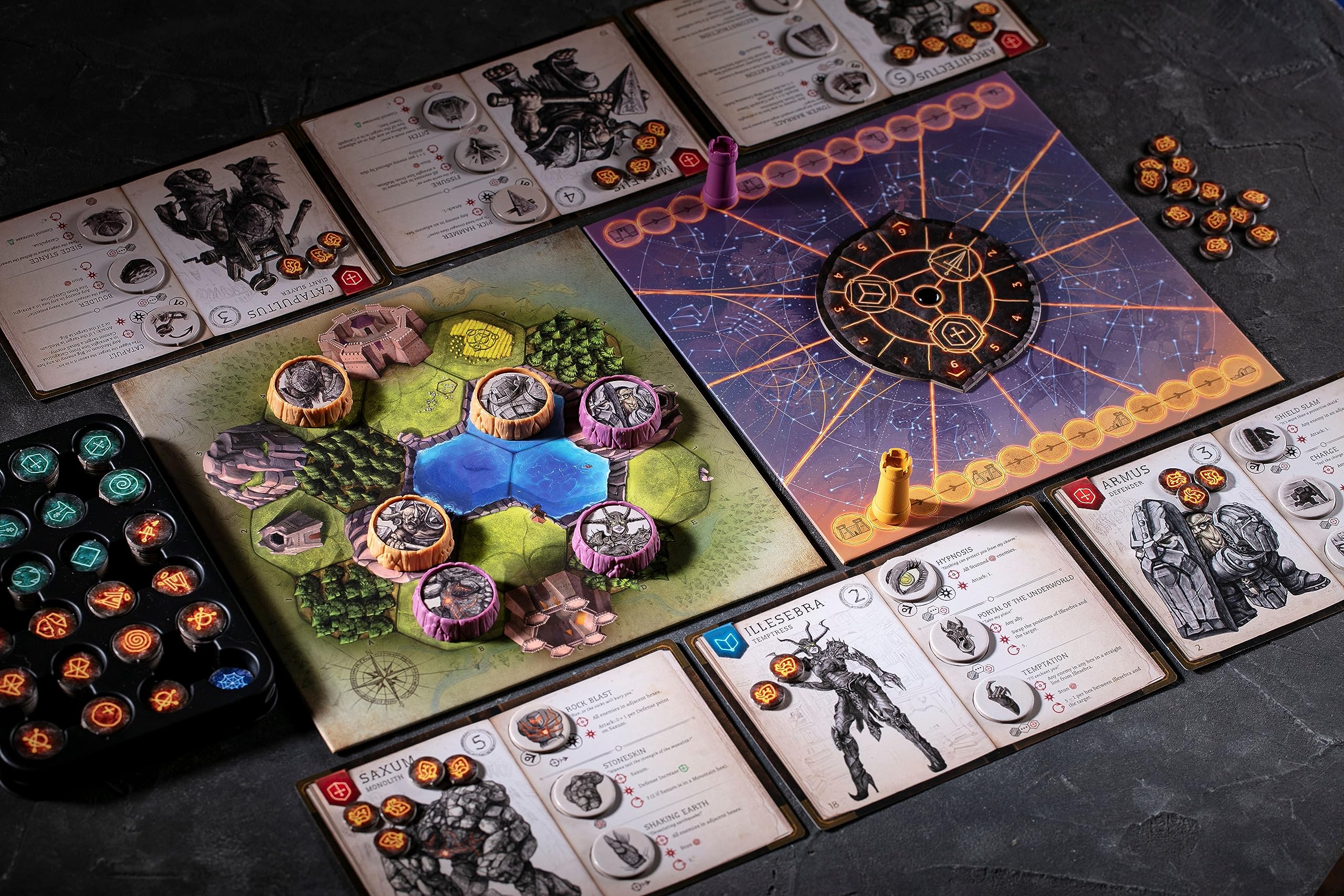 Bestiary of Sigillum: Collector's Edition gioco da tavolo1/2/4 Giocatori | Età 14 in su | Fantasia | Maggioranza area | Movimento griglia | MOBA da tavolo | Combattimento non casuale | Tempo di gioco