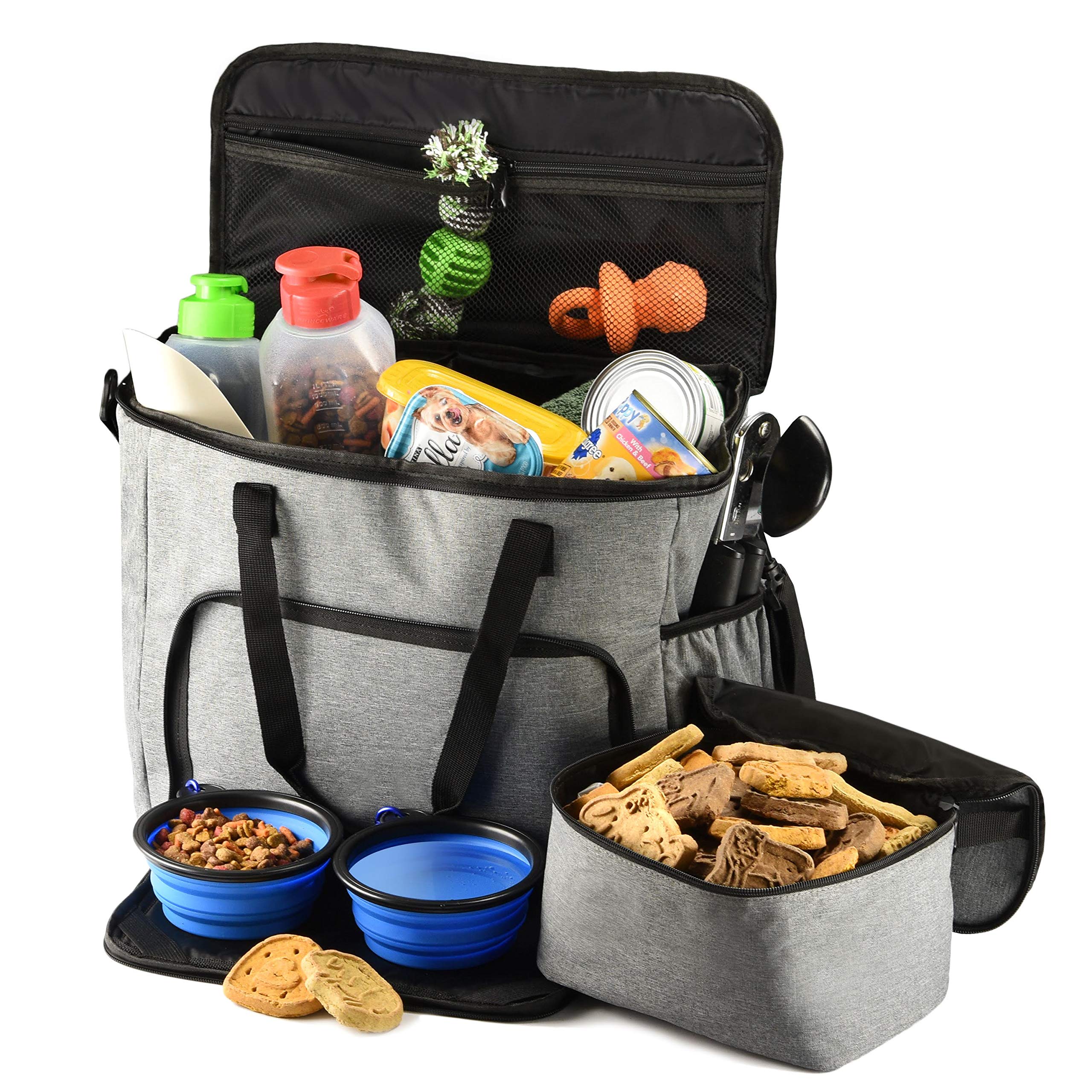 Dog Travel Bag - Convenient Machine Washable Storage - Supply Tote for All Dog Sizes