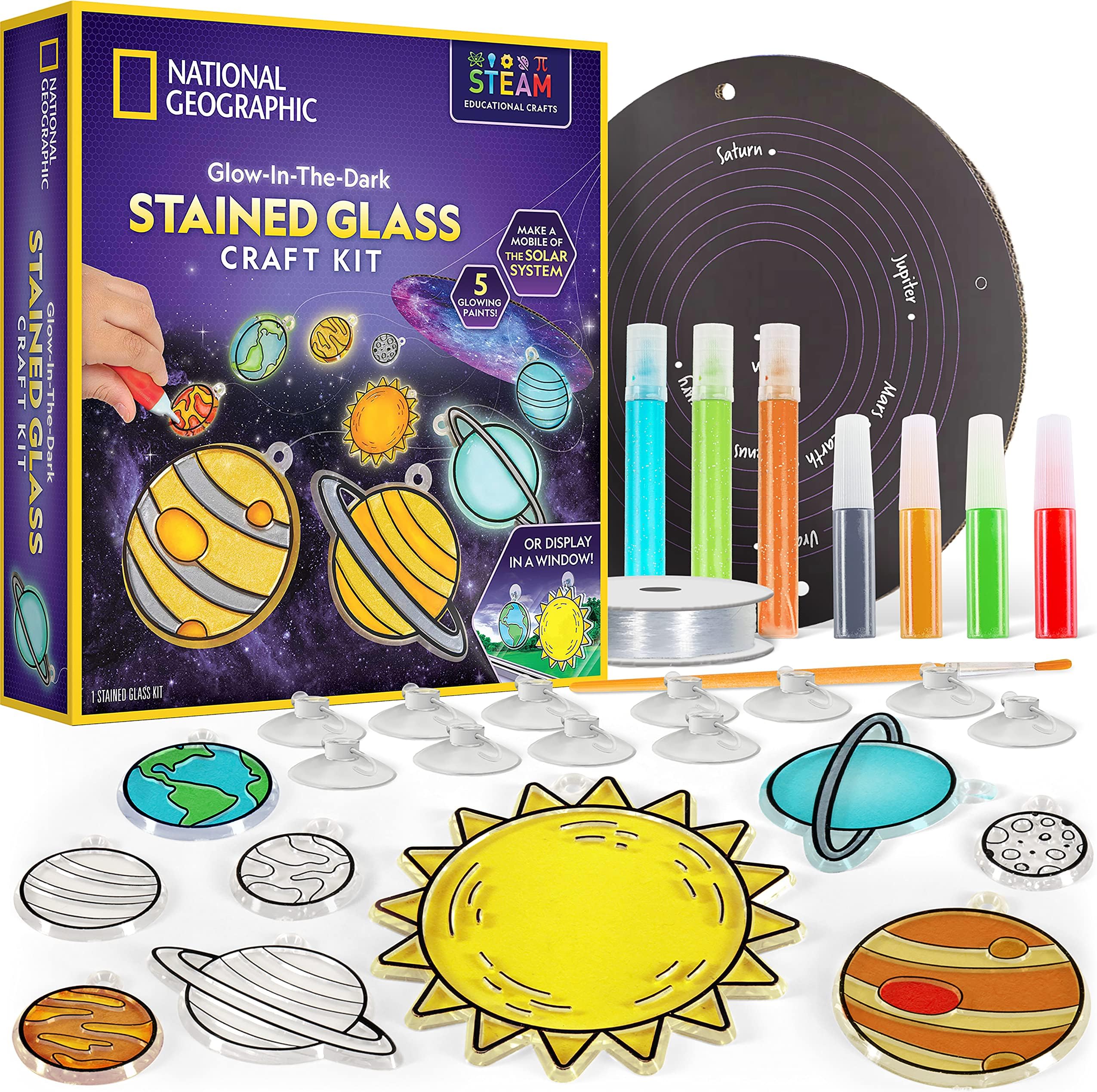 National Geographic NG STAINED GLASS SOLAR SYSTEM CRAFT KIT
