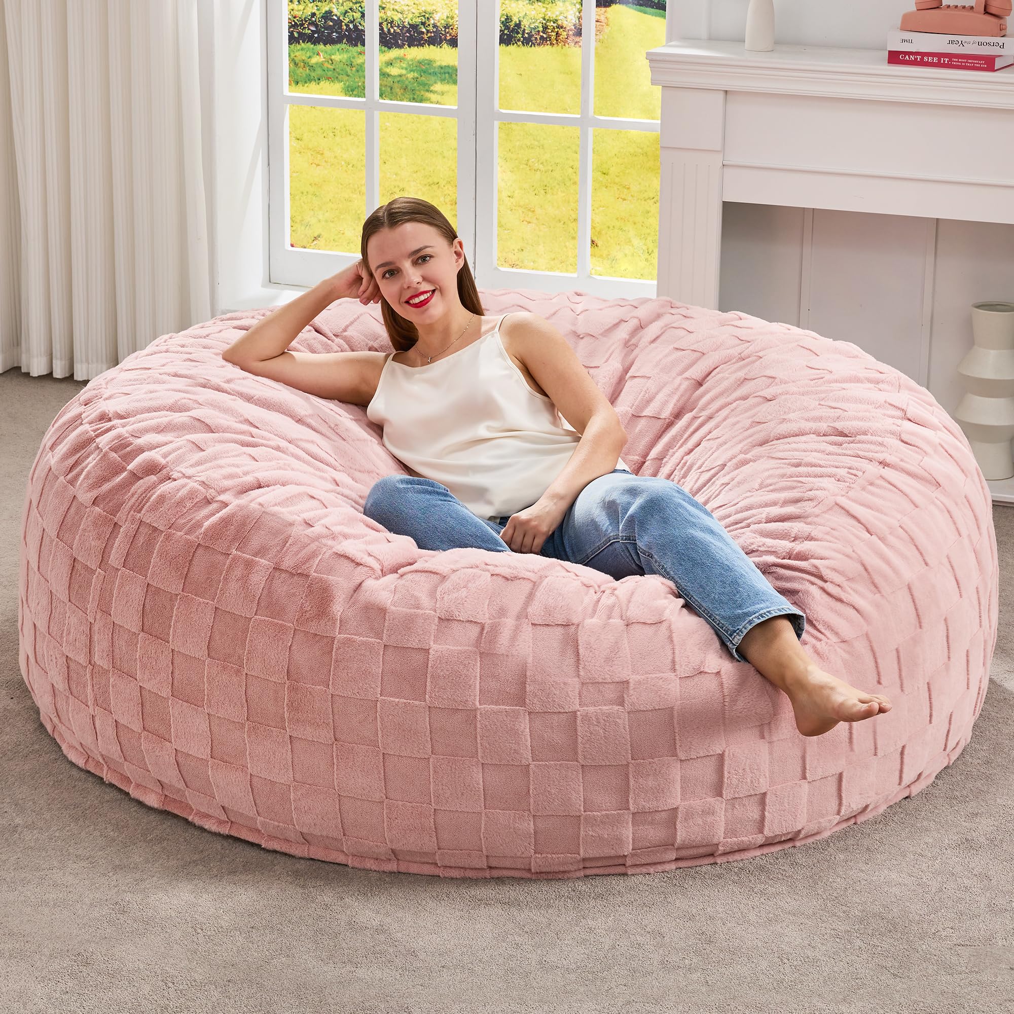 Hobestluk Adults Bean Bag Chair 5FT Big BeanBag Chair Giant Large Oversized