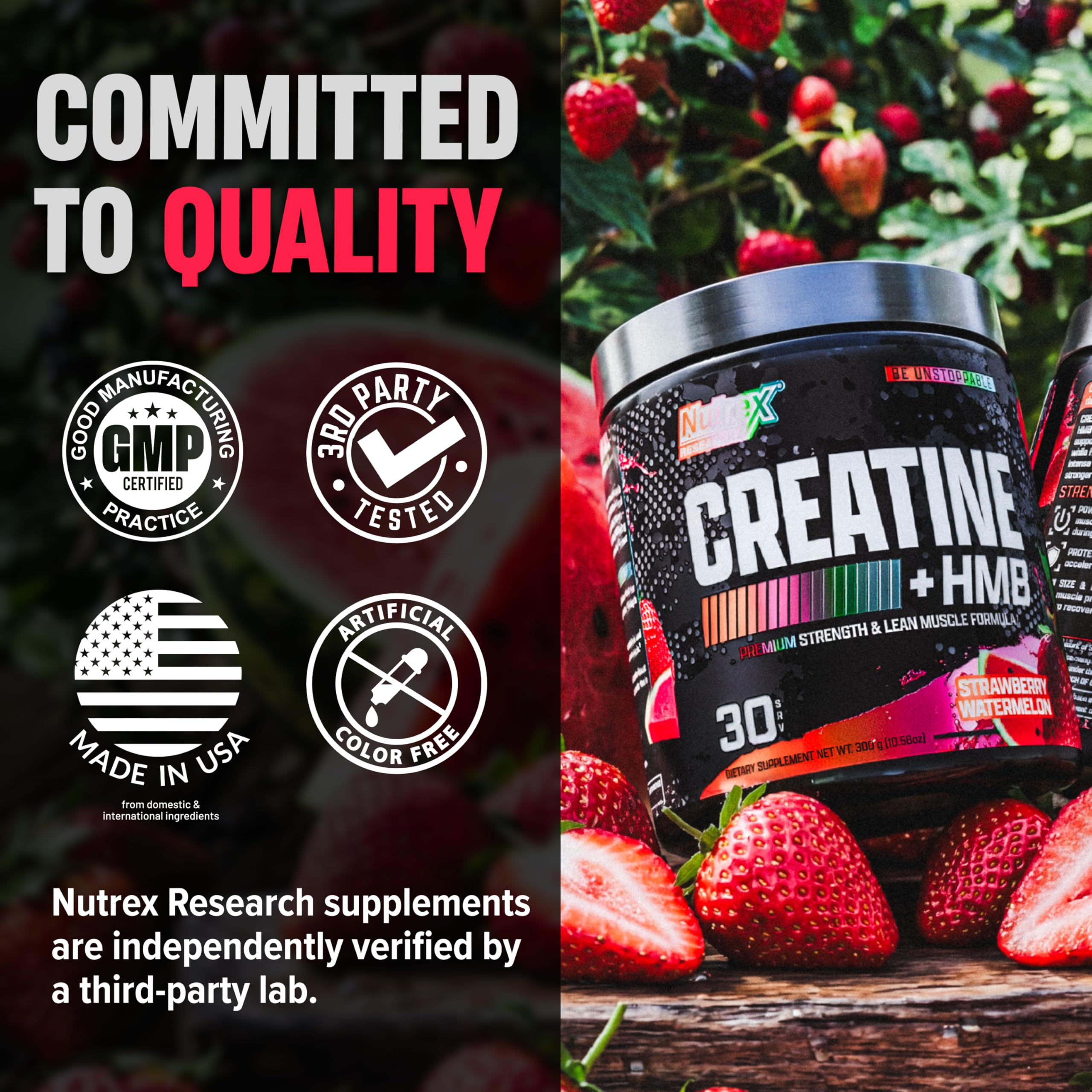 Nutrex Research Creatine HMB Powder - Creatine Monohydrate Powder with HMB for Muscle Growth, Strength, Energy and Performance - Transparent Formula — Amazon image 8