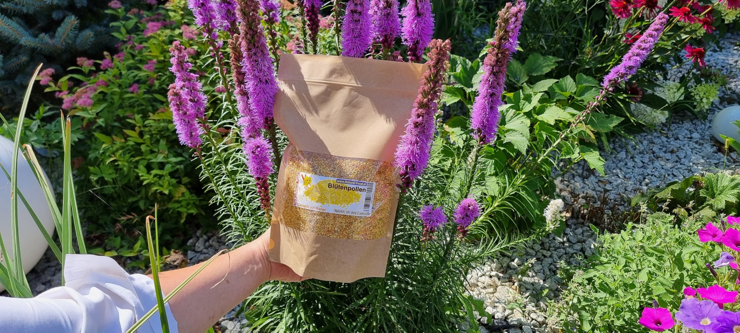 Natural Food Blütenpollen - Bienenpollen 5 kg aus Europa - PREMIUM - Natürlich, roh, ohne Zusatzstoffe - Natürliche Pollen von reinen europäischen Wiesen - Gemacht von Bienen