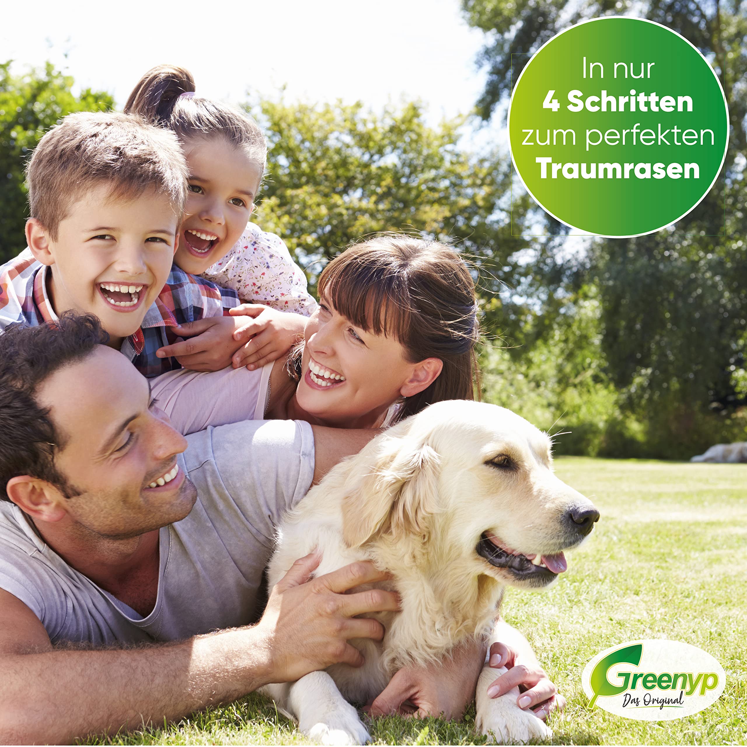 Greenyp all-in-One Tappeto erboso per Semi d’Erba, stuoia biodegradabile, a Rotoli, Semi di Erba integrati con fertilizzanti per Prato, 0,5m x 20m (10m²)