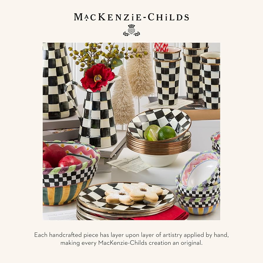 MACKENZIE-CHILDS コートリー エナメルディナープレート Amazon.com | MACKENZIE-CHILDS Enamel Dinner Plate