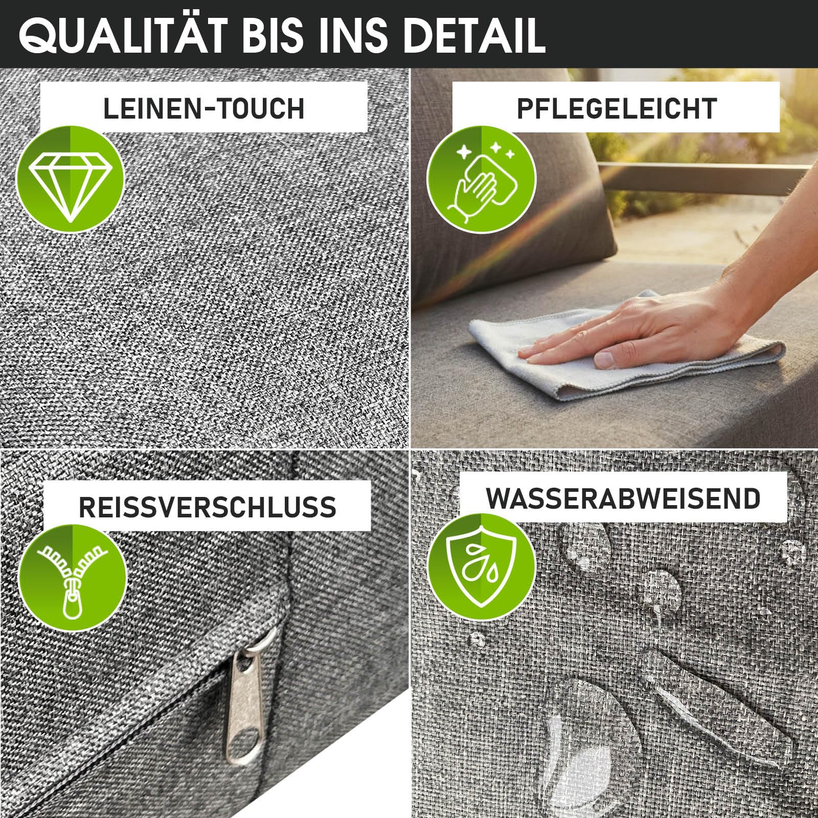 BRAST Gartenlounge-Set Aluminium Adria | viele Varianten & Module | bis zu 5 Personen | Sofa Sessel Tisch | korrosionsfrei wetterfest | Loungemöbel Essgruppe Gartenmöbel | Loungesessel