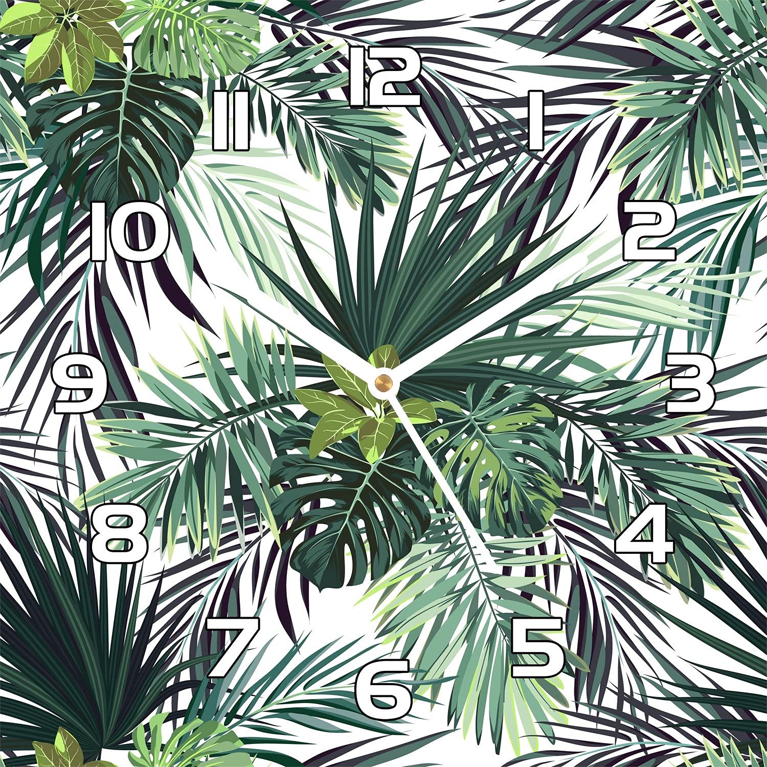 Horloge en verre de sécurité moderne 30x30 cm Coloray impression de qualité