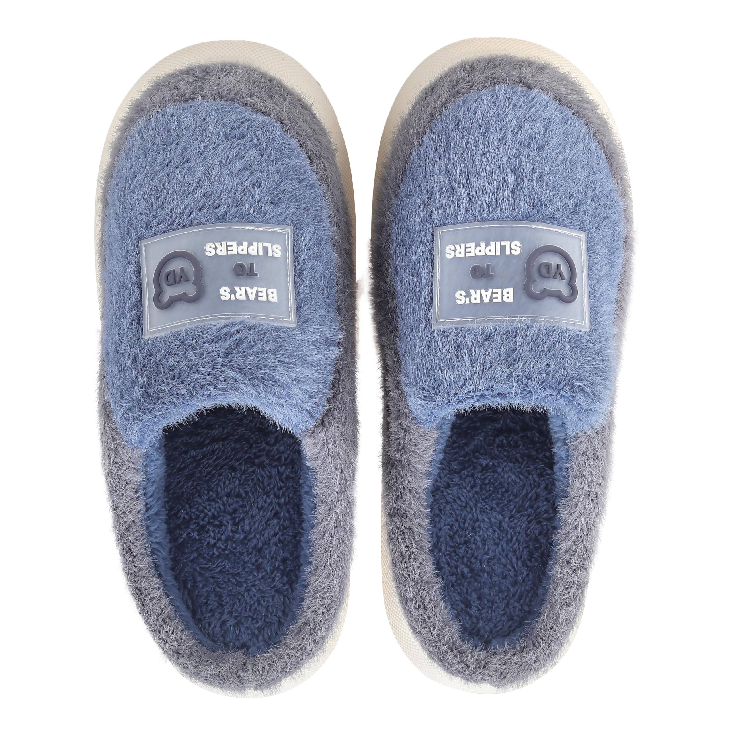 CASSIEY Womens and Mens Winter Fur Slipper Blue (B09QL42LBX) Amazon Price History, Amazon Price Tracker