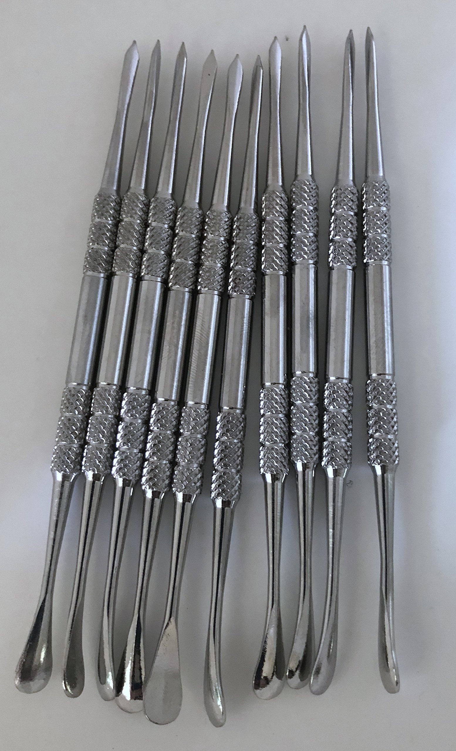 10pcs Stainless Steel cleaning tool for dry herb vaporizer pen Carving Tool (Silver)