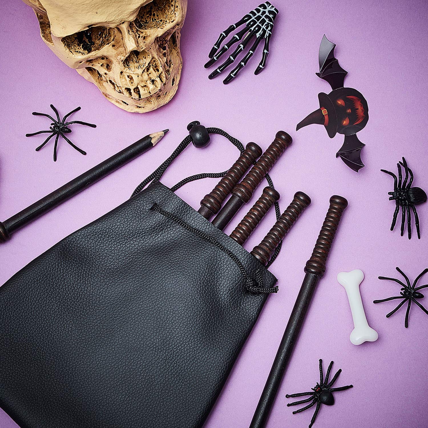 Hexen-Bleistifte Mit Radiergummi – 36 Stück, Holz, Pink & Grün – Für Schule, Party & Geschenke