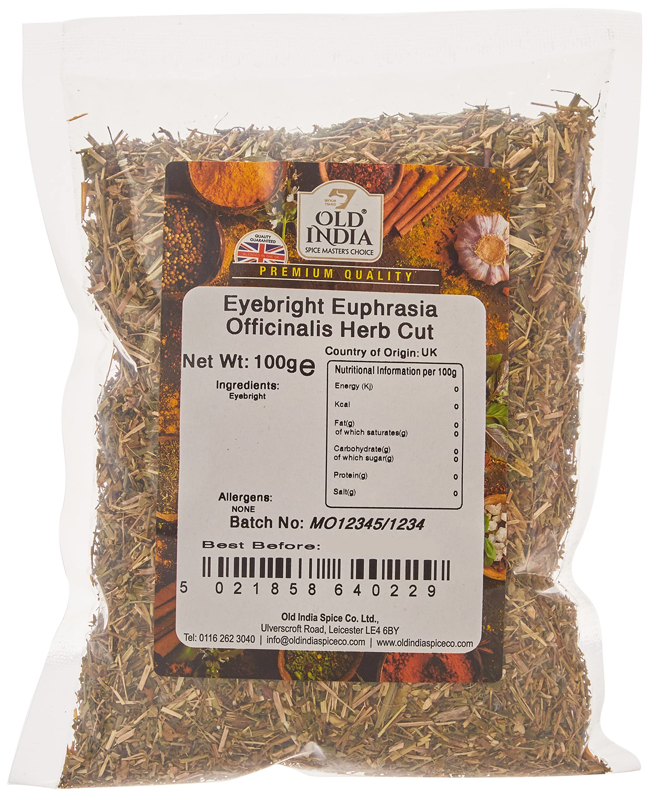 Old India Eyebright Euphrasia Officinalis 100g