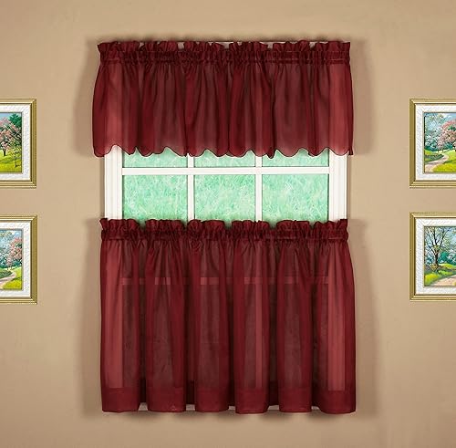 Vista 276 de Today's Curtain - Cortina Emelia de gasa original, panel de 84 pulgadas, negro, 60 pulgadas de ancho x 84 pulgadas de largo