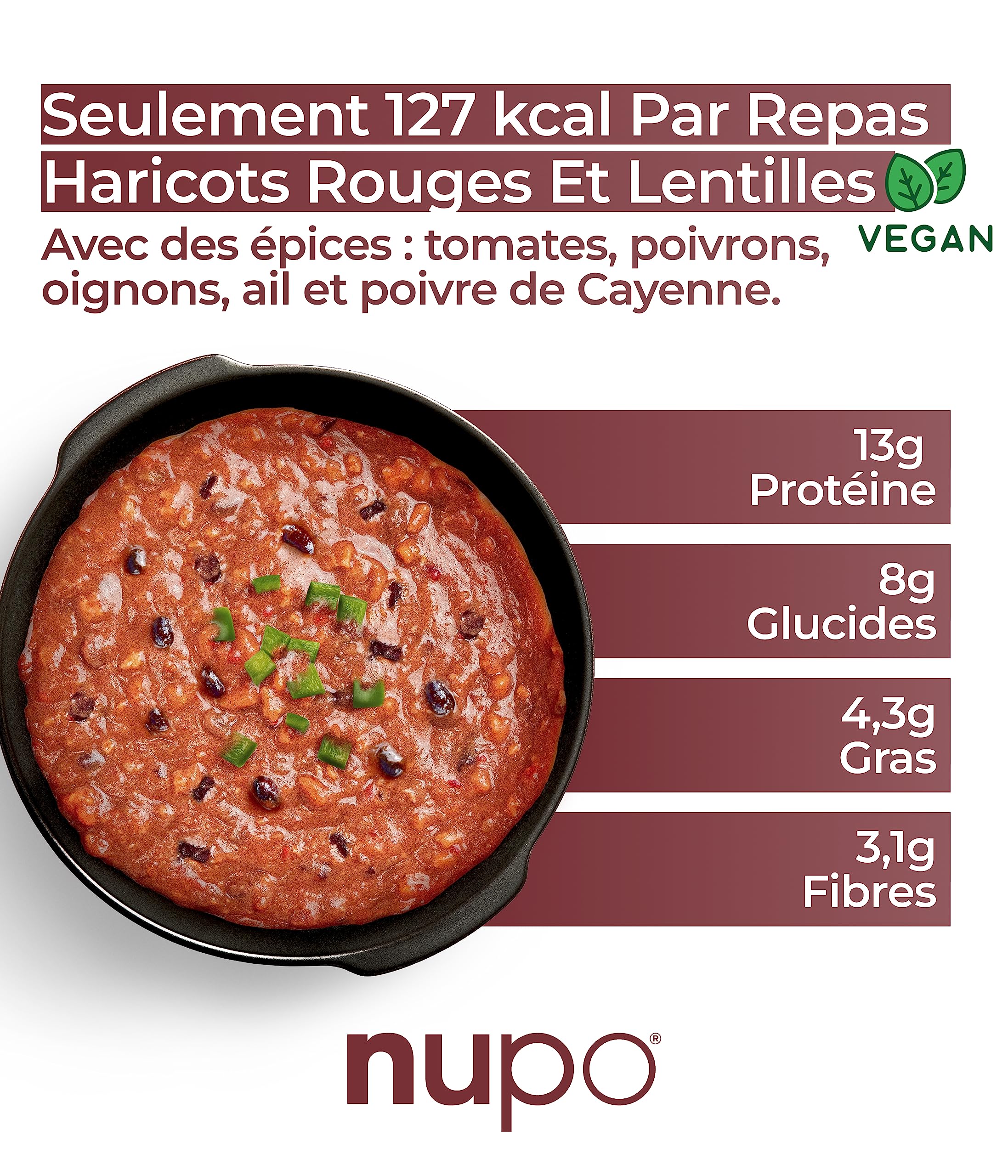 NUPO Diet Meal – Omelette Aux œufs, 10 Portions, Substitut De Repas Complet 800 Kcal/jour, Végétalien