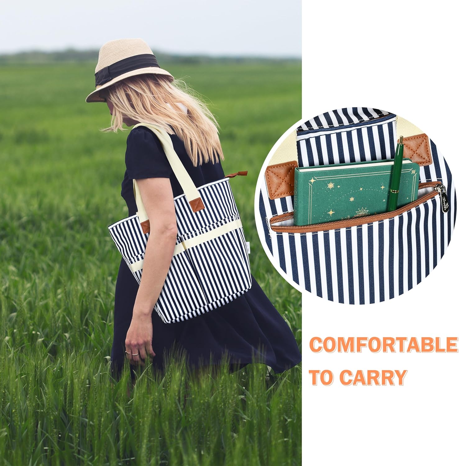 Tirrinia 15 L Insulated Cooler Bag - Outdoor Leakproof Large Grocery Shopping Tote, Travel & Beach Cooler for Women/Men Picnics Camping
