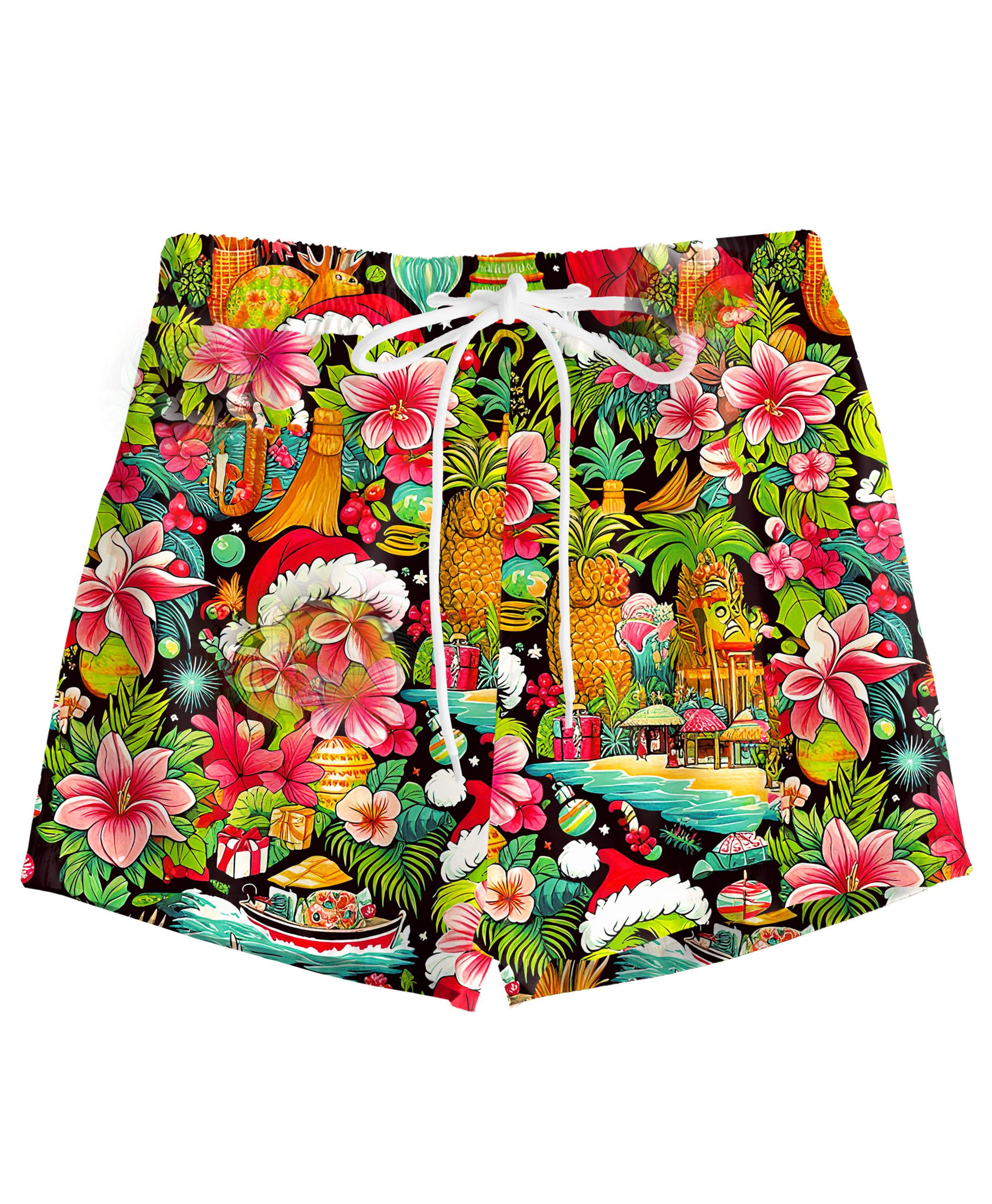 AOBUTE Kid's Christmas Boxers Xmas Print Swim Trunks Drawstring Novelty Lounge Shorts 5-14 Years