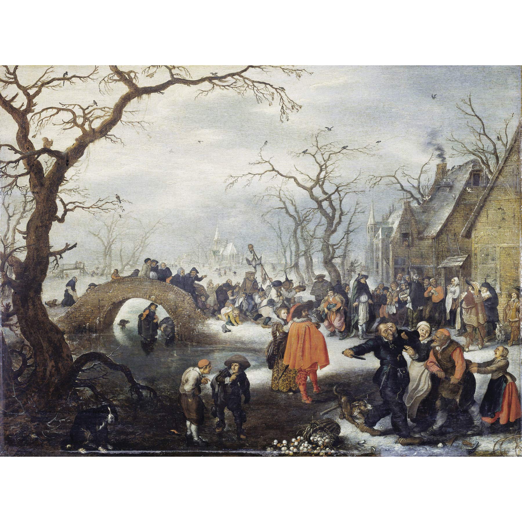 Artery8 Van De Venne Shrove Tuesday In Country Painting Premium Wall Art Canvas Print 18X24 Inch