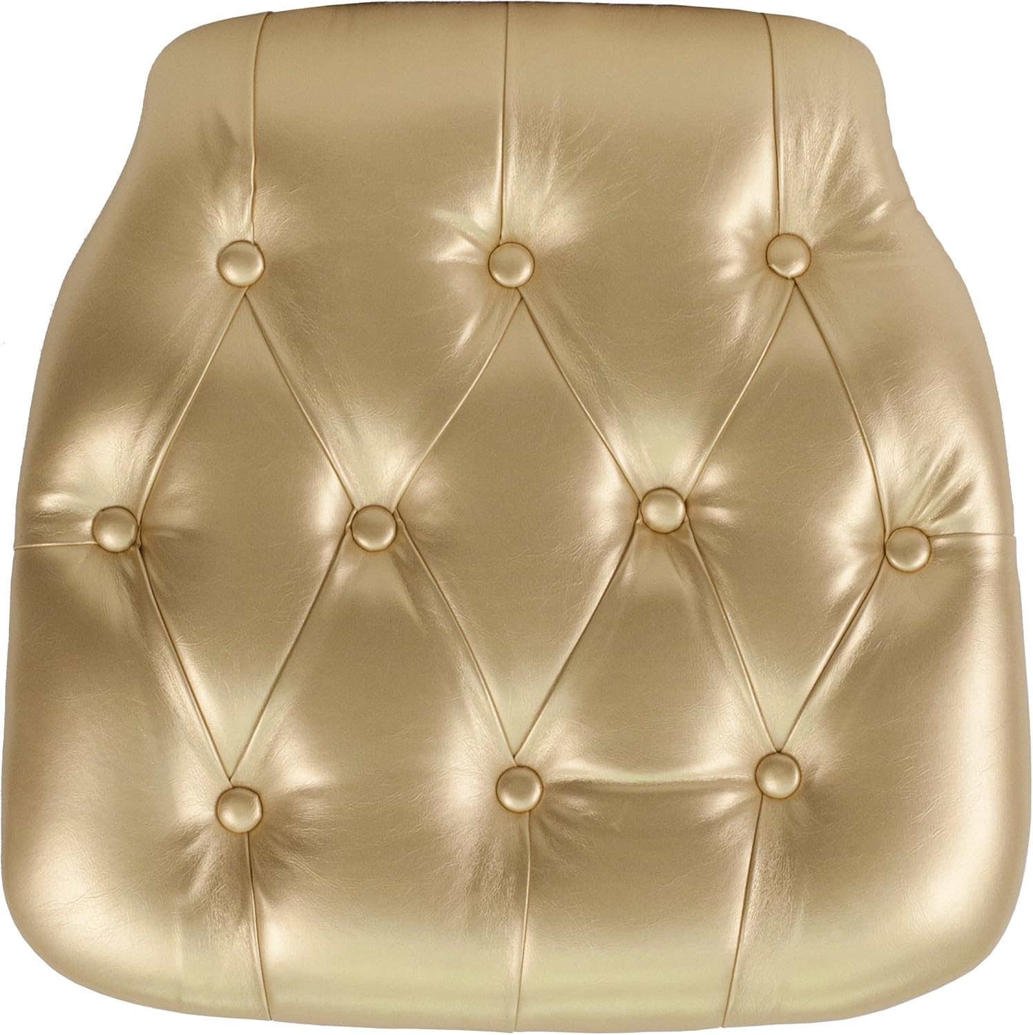 Flash Furniture Hard Gold Tufted Vinyl Chiavari Chair Cushion