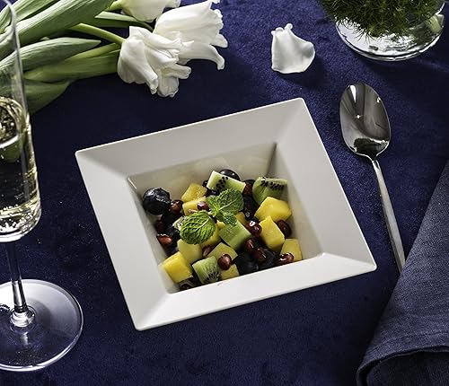 Miniatura 2 de Squarete - Cuencos cuadrados de 5 onzas para postre de fiesta de hueso, resistentes, elegantes, desechables, de 5 onzas, cuadrados marfil, 10