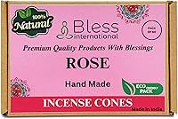 Vista 134 de Bless International Cedro 100% natural - Conos de incienso hechos a mano, sumergidos a mano, orgánicos, sin productos químicos para purificación