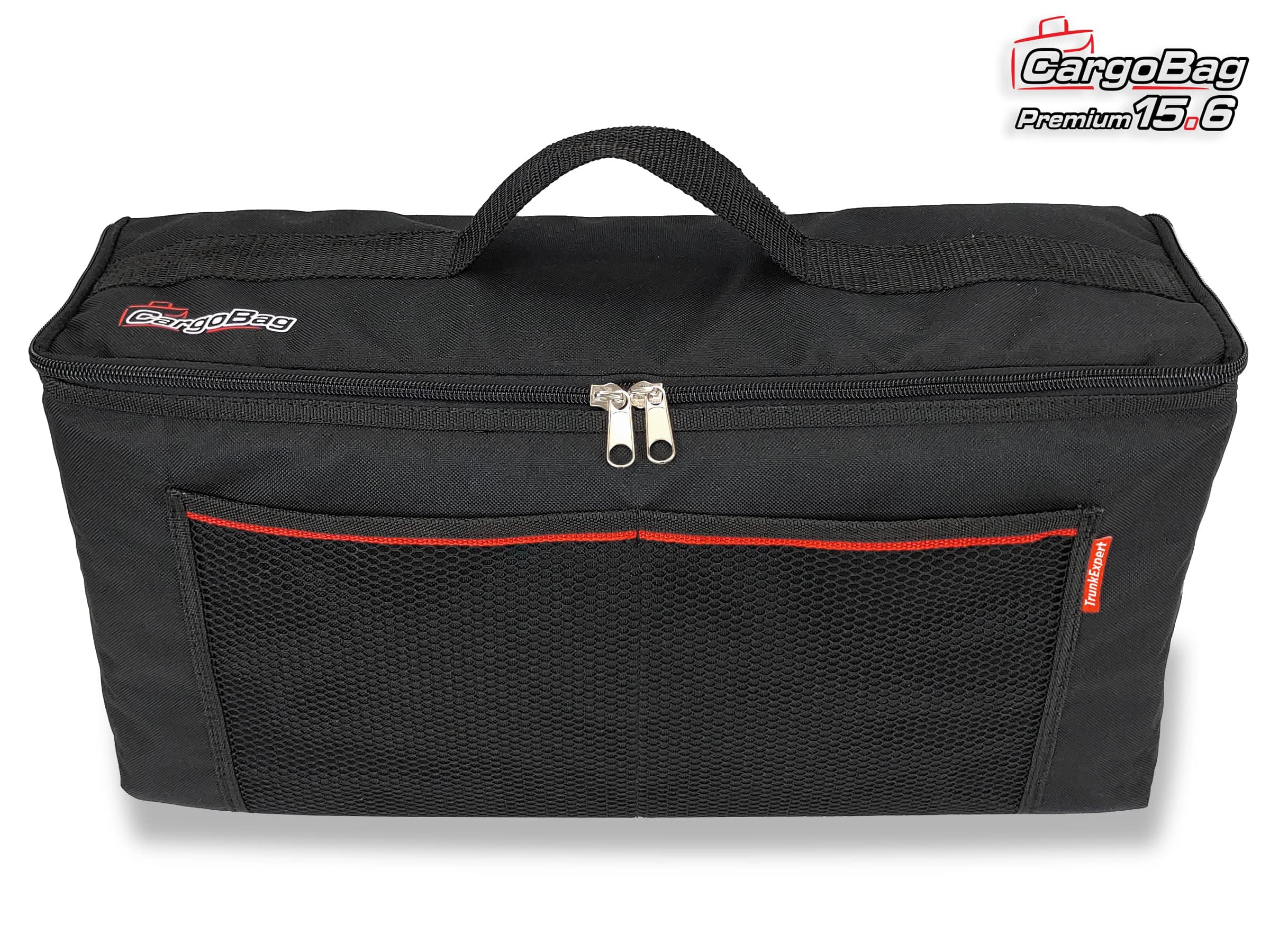Bolsa de carga Organizador universal para el coche Cordura impermeable Fácil de enganchar con Cierre de autoadherente Almacenamiento compacto para el coche Negro Capacidad. 15,6 litros