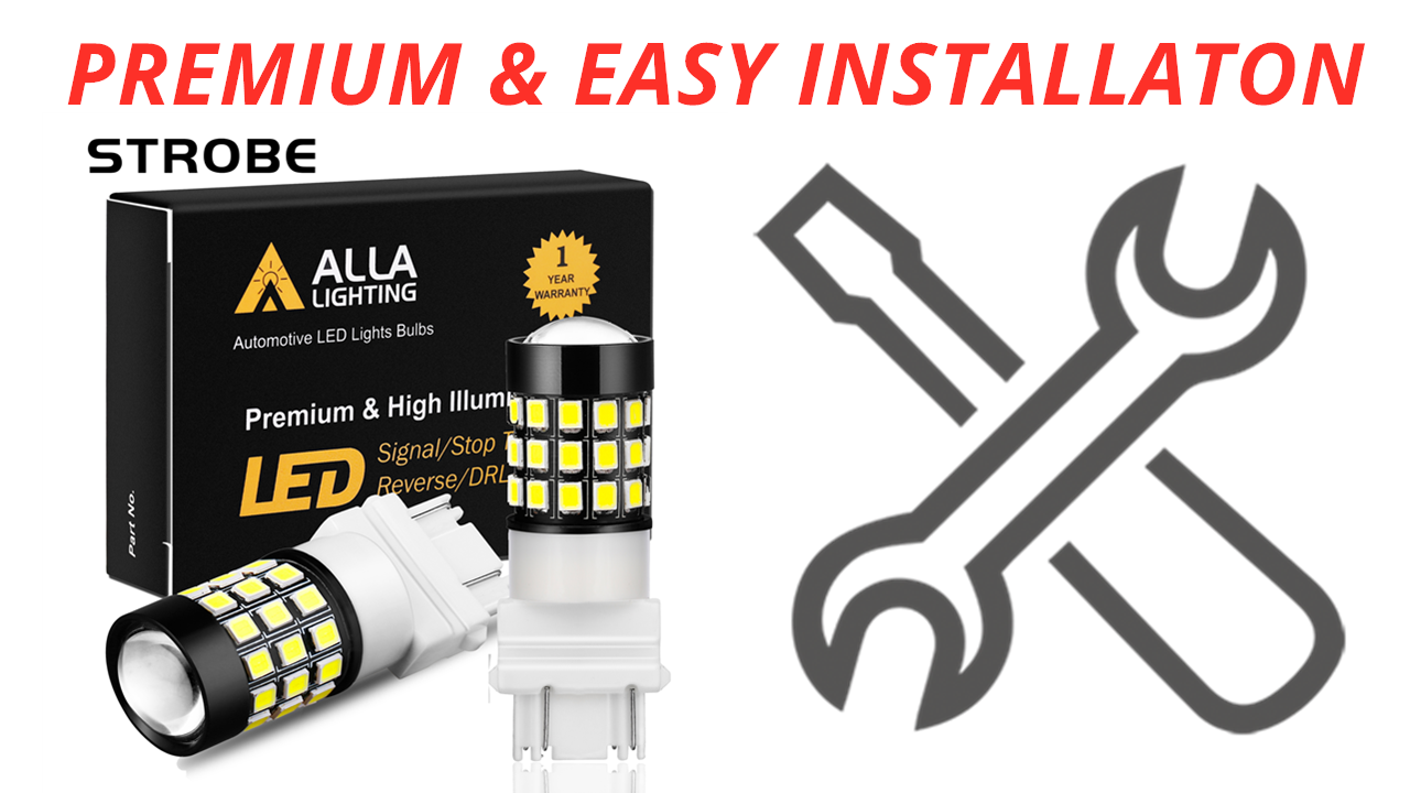 Alla Lighting T20 7443 7440 LED Strobe Flashing Brake Lights