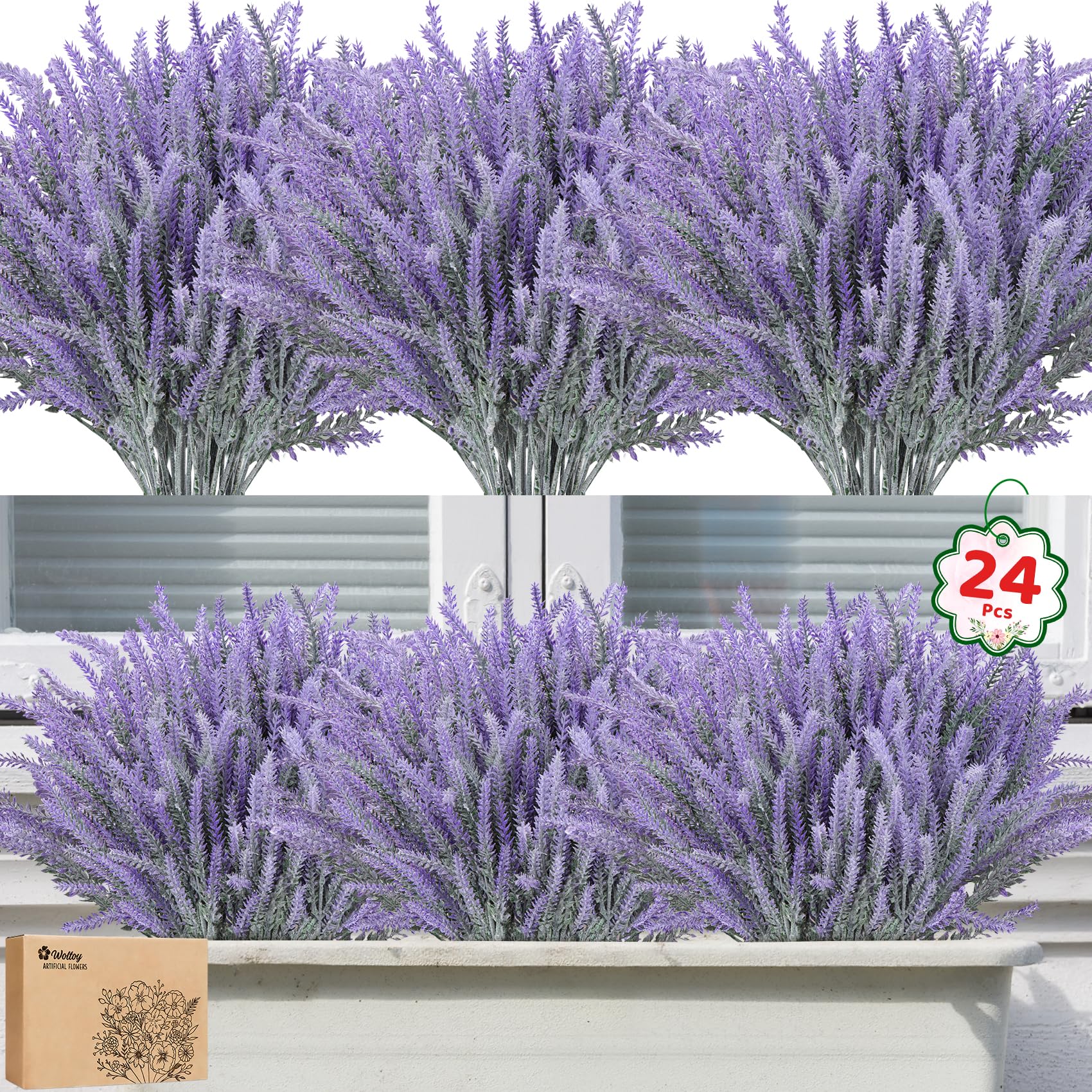 Fiori Artificiali 24 Pezzi Fiori Finti Lavanda Artificiali Realistici Per Matrimonio Casa, Festa, Ufficio, Decorazione Da tavolo, Composizioni Floreali Fai Da Te