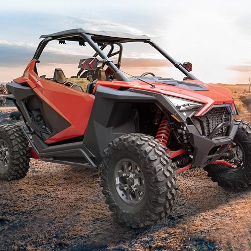 Miniatura 9 de KEMIMOTO UTV - Espejos laterales color negro, azul, rojo y naranja, compatibles con Polaris RZR 900 1000 XP Pro Talon Can Am- Funciona con jaula de