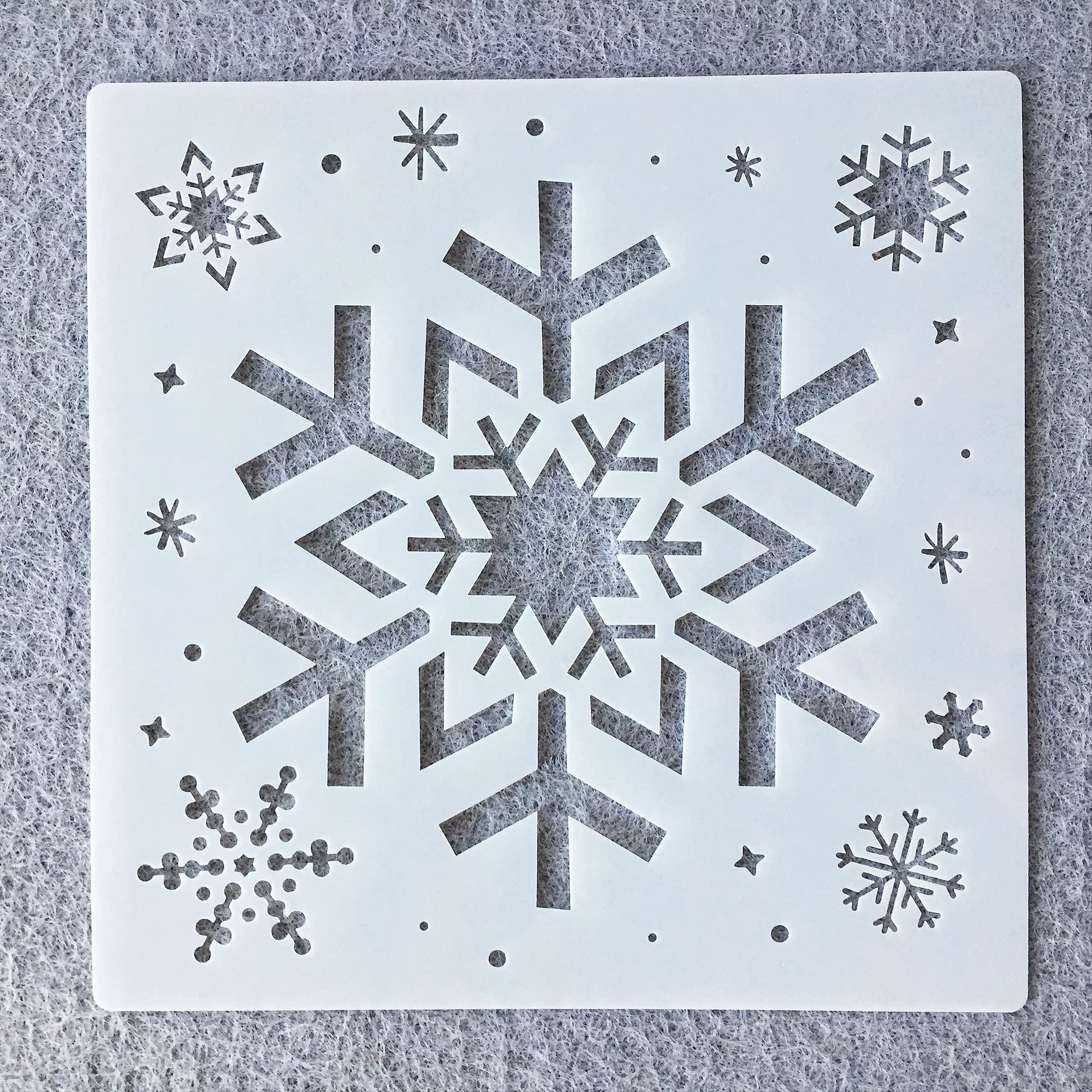 6 stencil natalizi da 20 cm, per dipingere su legno, riutilizzabili, per decorare la casa, stencil e modelli fai da te per segni, artigianato, arte