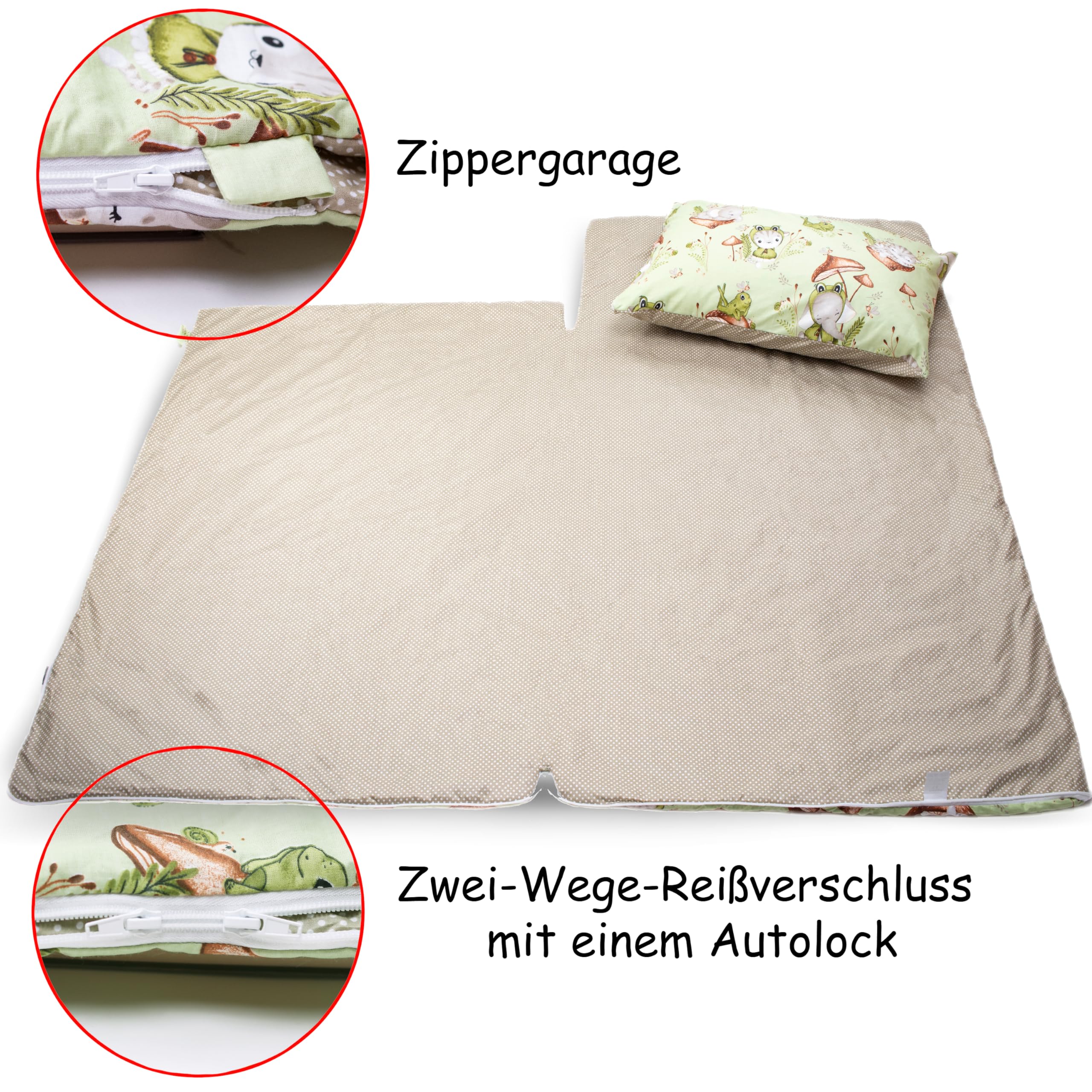 Disney Minnie Mouse Kinderslaapzak & kussenset, gezellige slaapzak (137 x 61 cm), met draaggreep en kussen (43 x 28 cm), ideaal voor schooluitstapjes en logeerpartijtjes, 2-delige set
