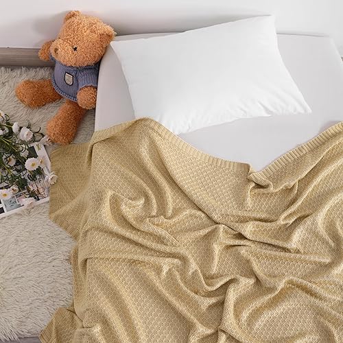 Miniatura 2 de NTBAY Manta refrescante para bebé, manta de punto trenzado para niños pequeños, rayón derivado de bambú, suave y transpirable, manta de 30 x 40
