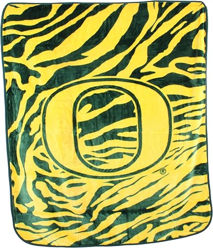 College Covers - Cobija con estampado de piel de tigre color marrón.