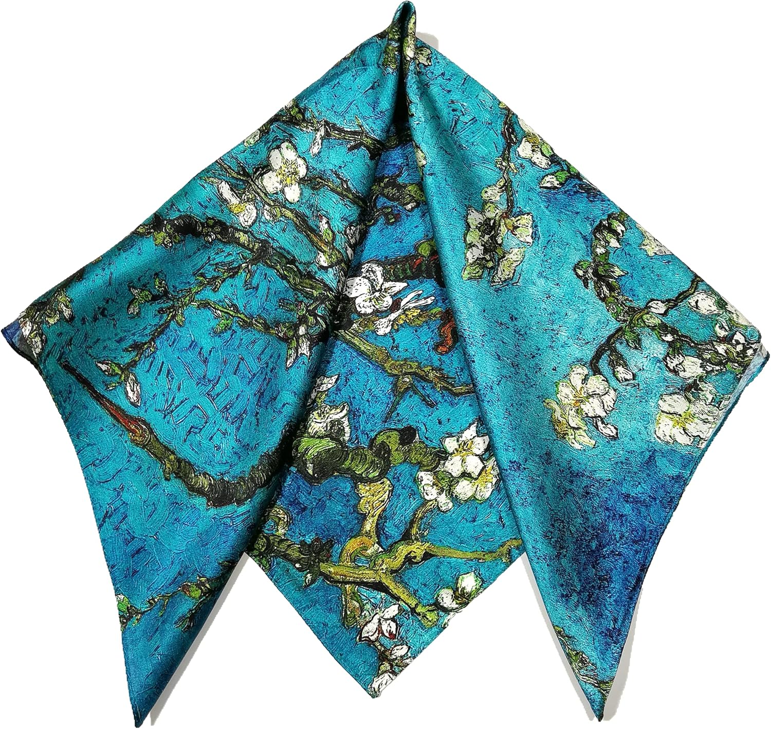 Shanlin Unisex 100% Mulberry Silk Square Scarf in Gift Box (21”x21”) - Image 3