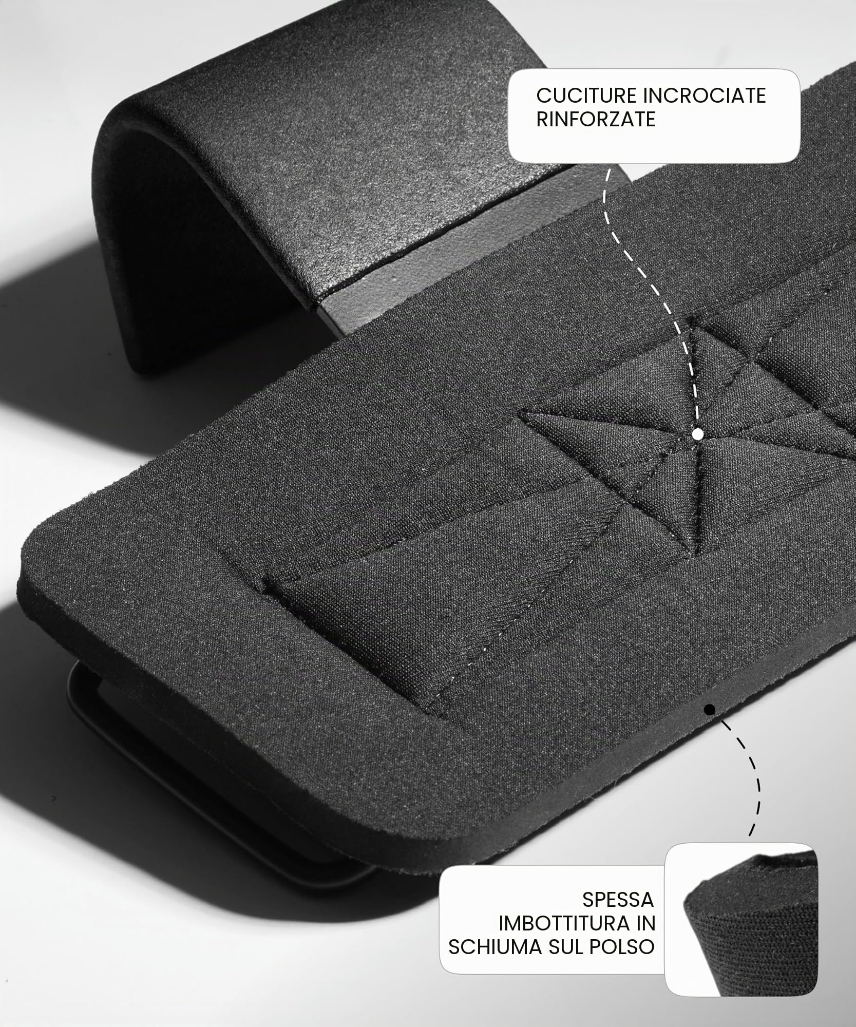 DMoose Fitness Ganci Per Sollevamento Pesi(Paio) Per Stacchi Da Terra, Cinturino In Nylon Con Imbottitura Spessa - Cinturini Per Polsi Resistenti Per Sollevamento Pesi E Allenamenti In Palestra